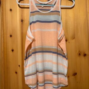 Victoria's Secret Peach Striped Scoop Neck Tank